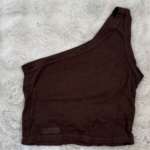 SET Active Chocolate One-Shoulder Tank Top